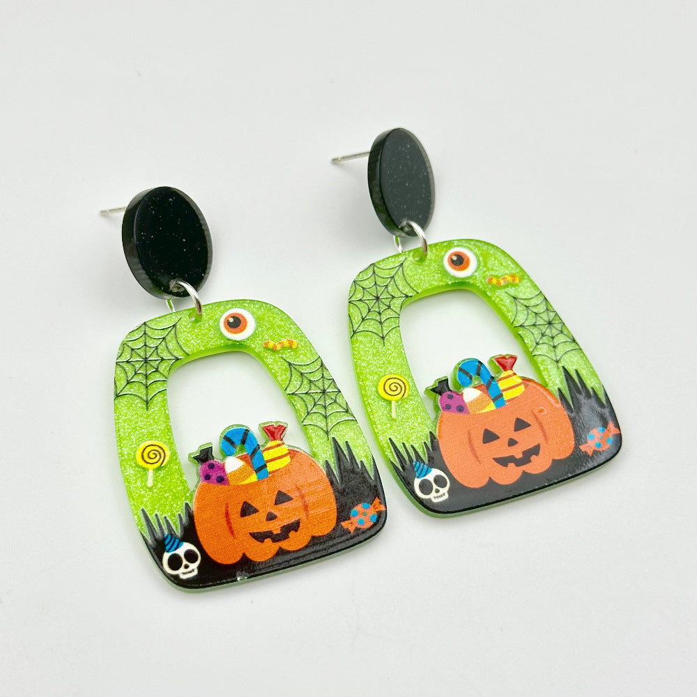Wholesale Halloween Hollow Acrylic Earrings ACC-ES-Weiw005