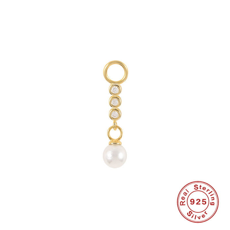 Wholesale S925 Sterling Silver Earrings Charm Bead Pendant Ear Studs ACC-ES-KaNaier005