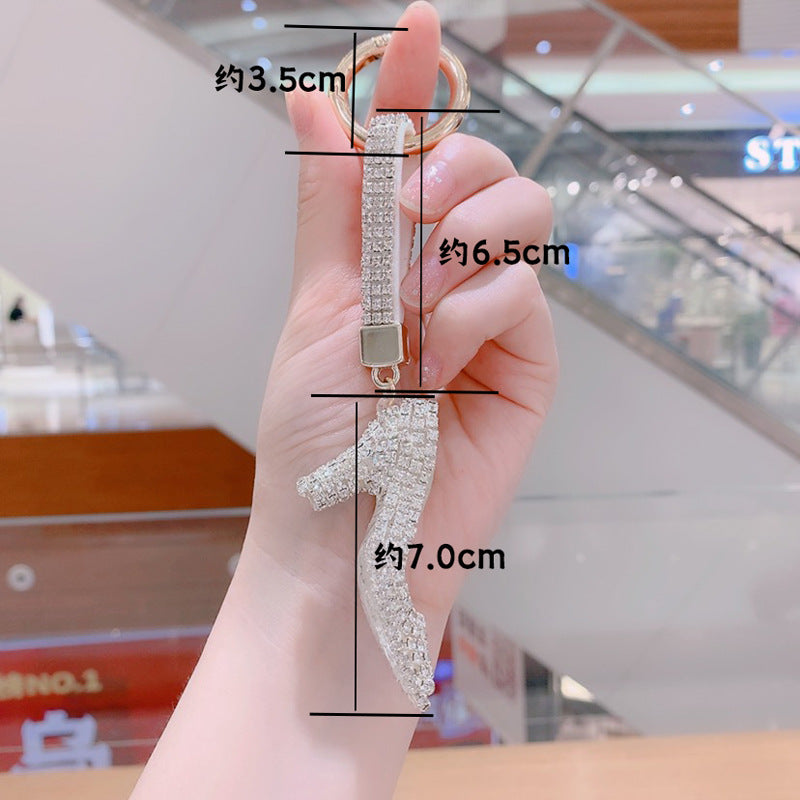 Wholesale Crystal High Heels Alloy Keychain Lanyard Keychain ACC-KC-ShuoT022