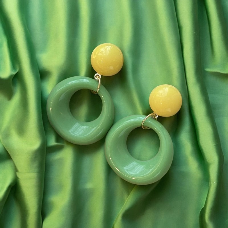 Wholesale Contrast color hoop earrings hoop earrings