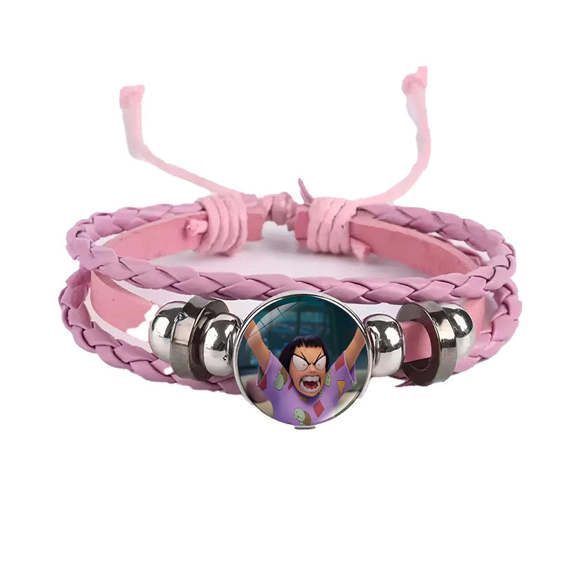 Wholesale  Black Braided Leather Bracelet kpop