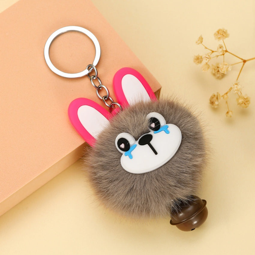 Wholesale Cute bunny furball keychain