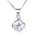 Wholesale S925 Sterling Silver Heart-shaped Rubik's Cube Necklace