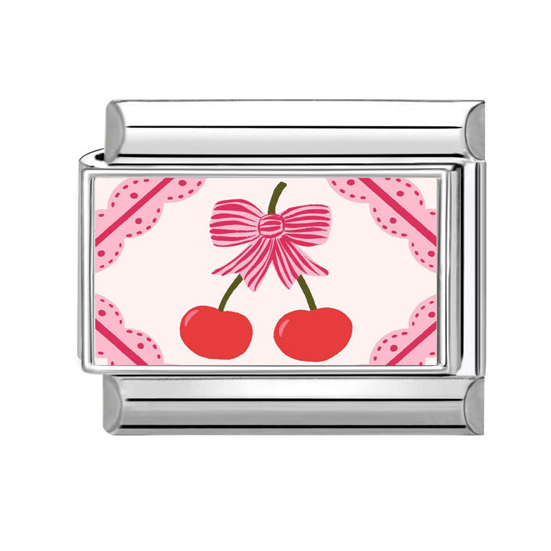 Wholesale Italian Charm Bracelet 9mm DIY Splicing Pink Stainless Steel Composable Bracelet