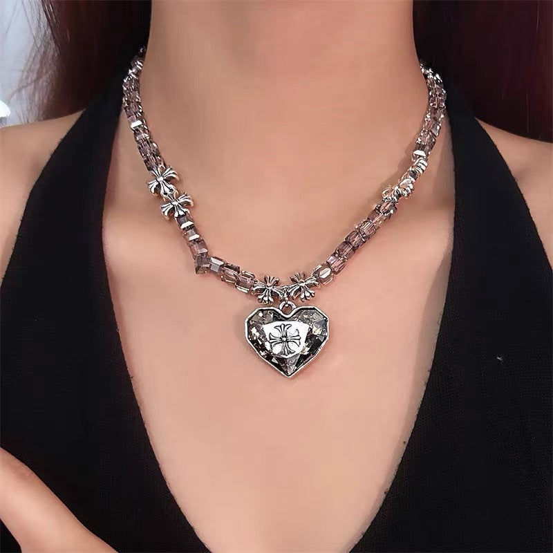Wholesale zircon love chain necklace