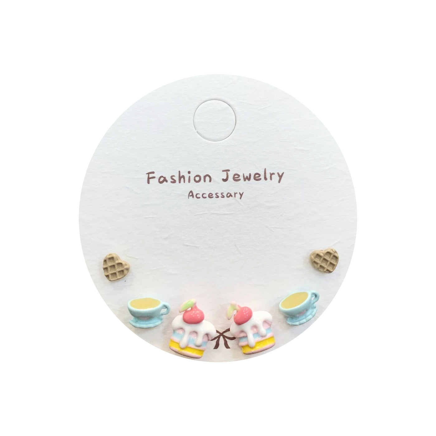 Wholesale Small exquisite and cute earring set asymmetrical dopamine silver needle earrings