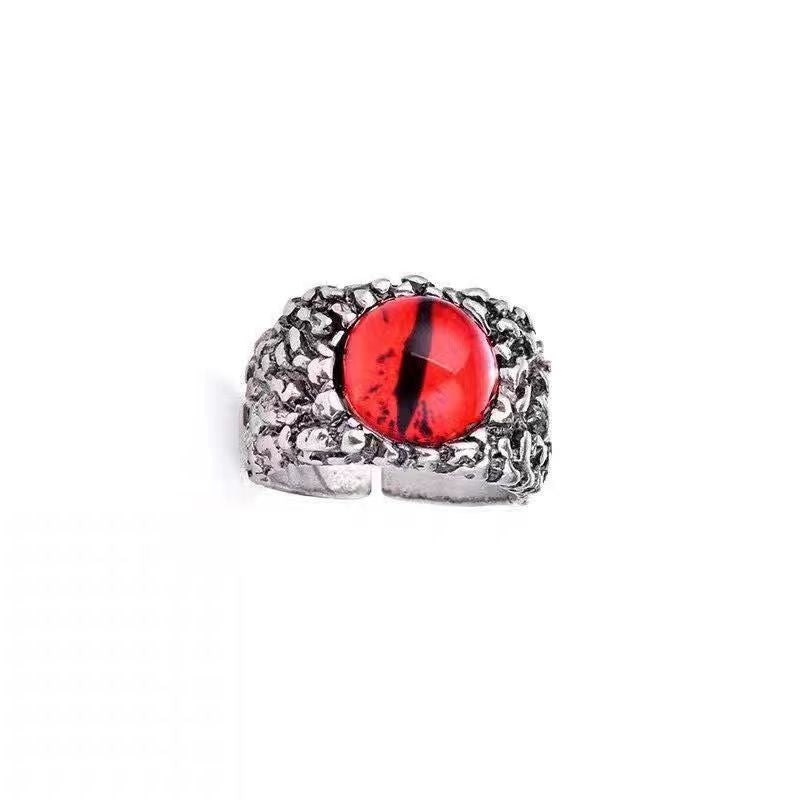 Wholesale Electroplated Metal Eye Ring Edgy Punk Devil Eye Design Jewelry Accessory for Men