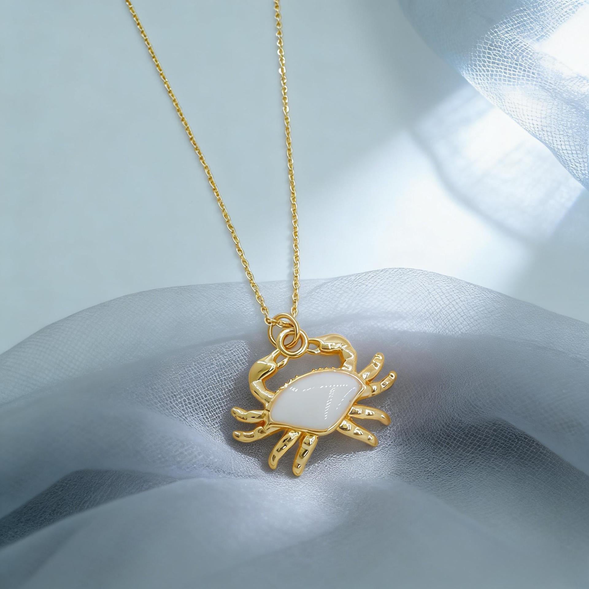 Wholesale Copper Plated Gold Ocean Pendant Necklace,  Trendy Fashion Accessory for Women