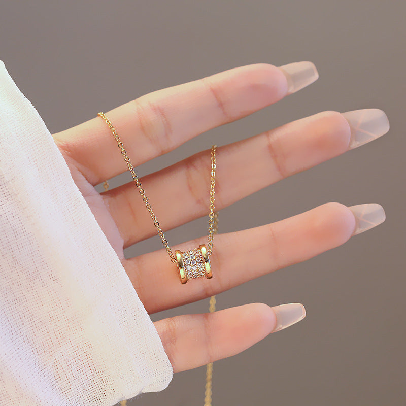 Wholesale Zircon Titanium Steel Necklace ACC-NE-Qingyan002