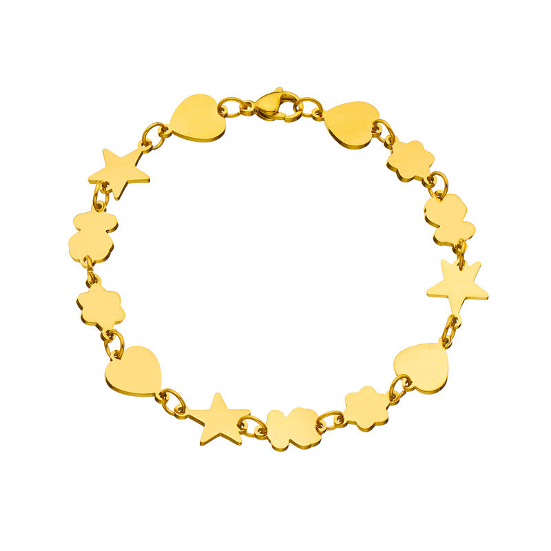 Wholesale titanium steel bear  bracelet