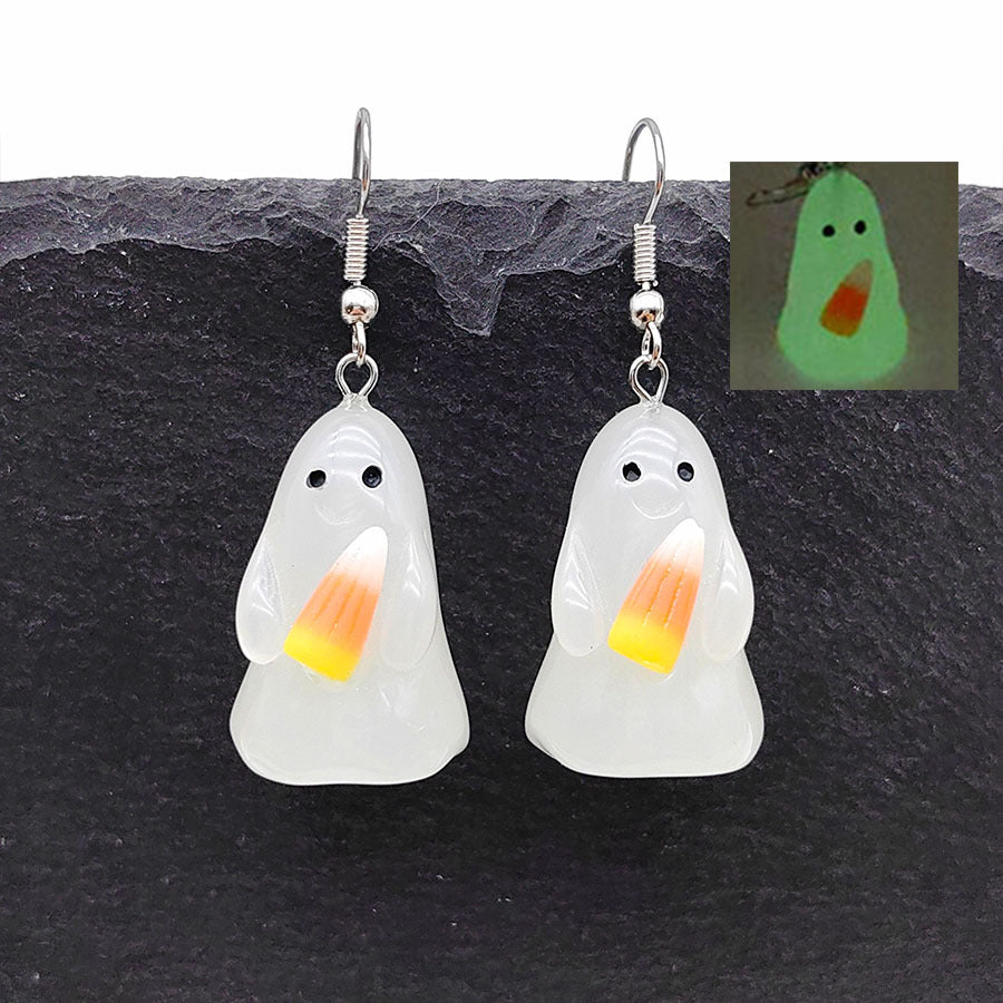 Wholesale Halloween Resin Pendant Luminous Earrings Necklaces ACC-NE-Xizhao001