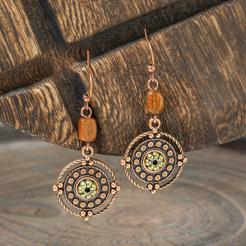 Wholesale Bohemian Geometric Tassel Earrings Zinc Alloy Jewelry Accessory