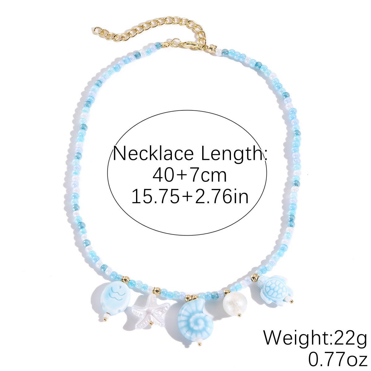 Wholesale  Ocean Wind Shell Dopamine Starfish Necklace