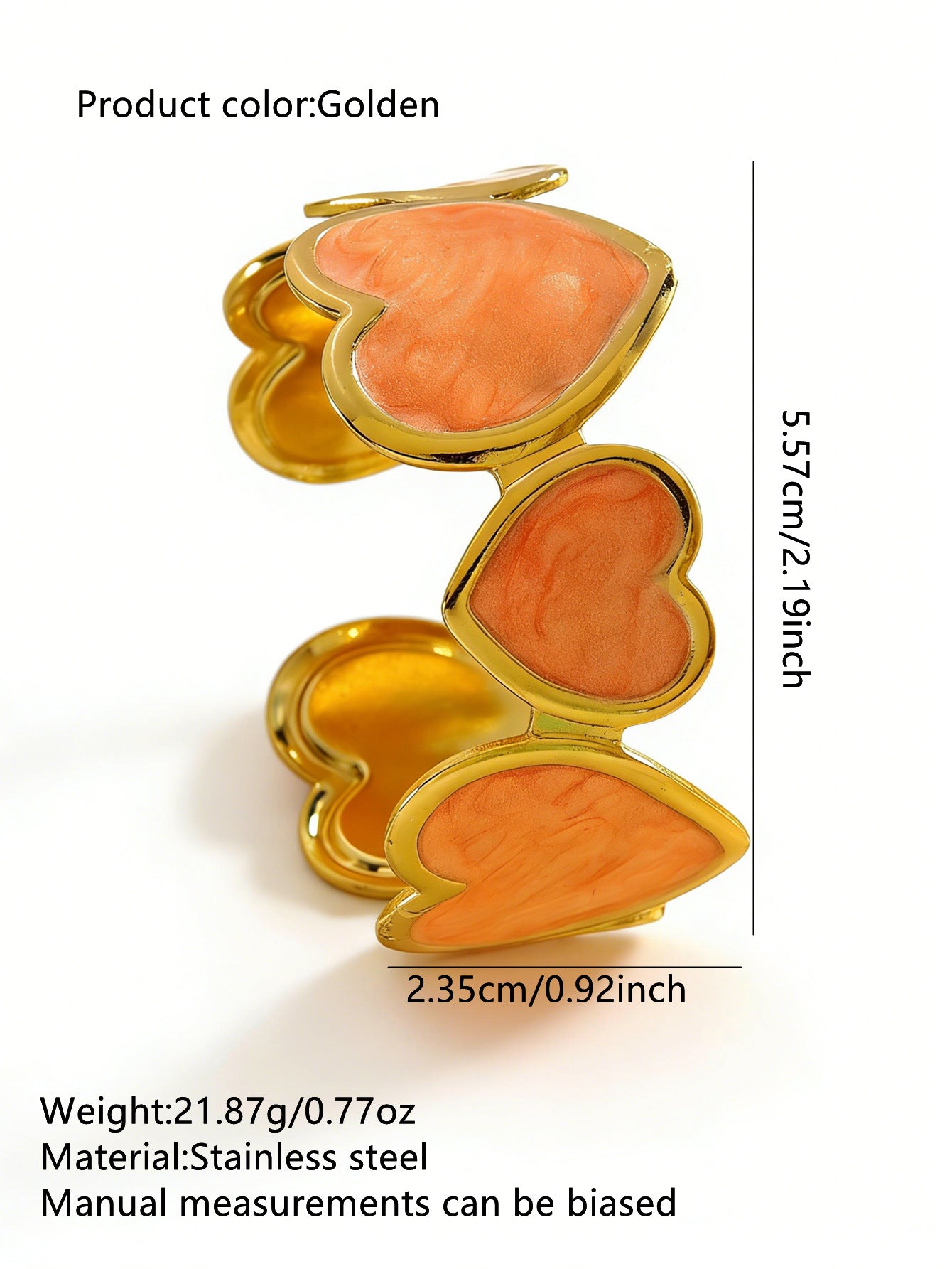 Wholesale Stainless Steel Heart Open Bracelet - Fashion Accessory for Boutique Resale