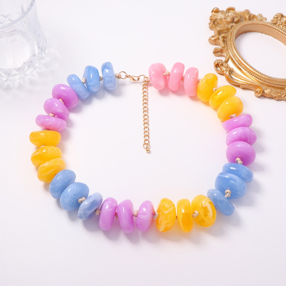 Wholesale Stylish Multicolor Beaded Necklace Chic Jewelry Accessory For Women