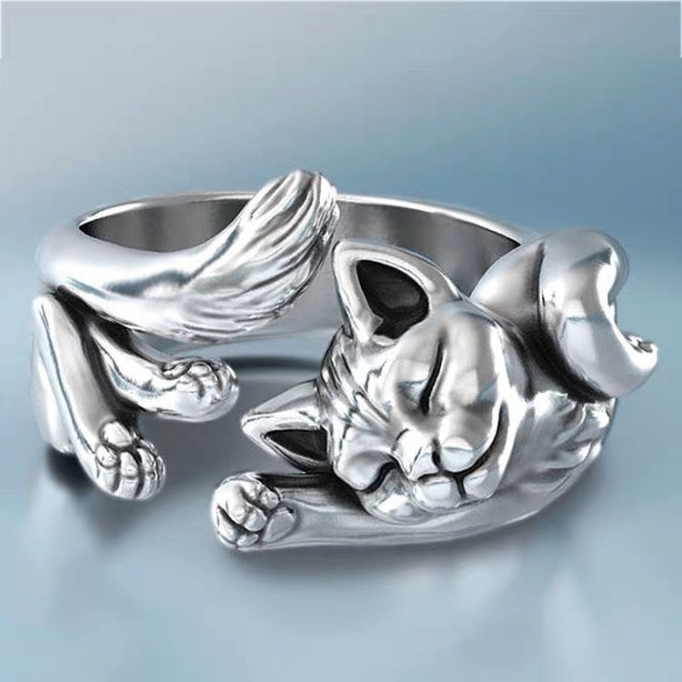 Wholesale Vintage Style Feather Flower Pattern Ring Set
