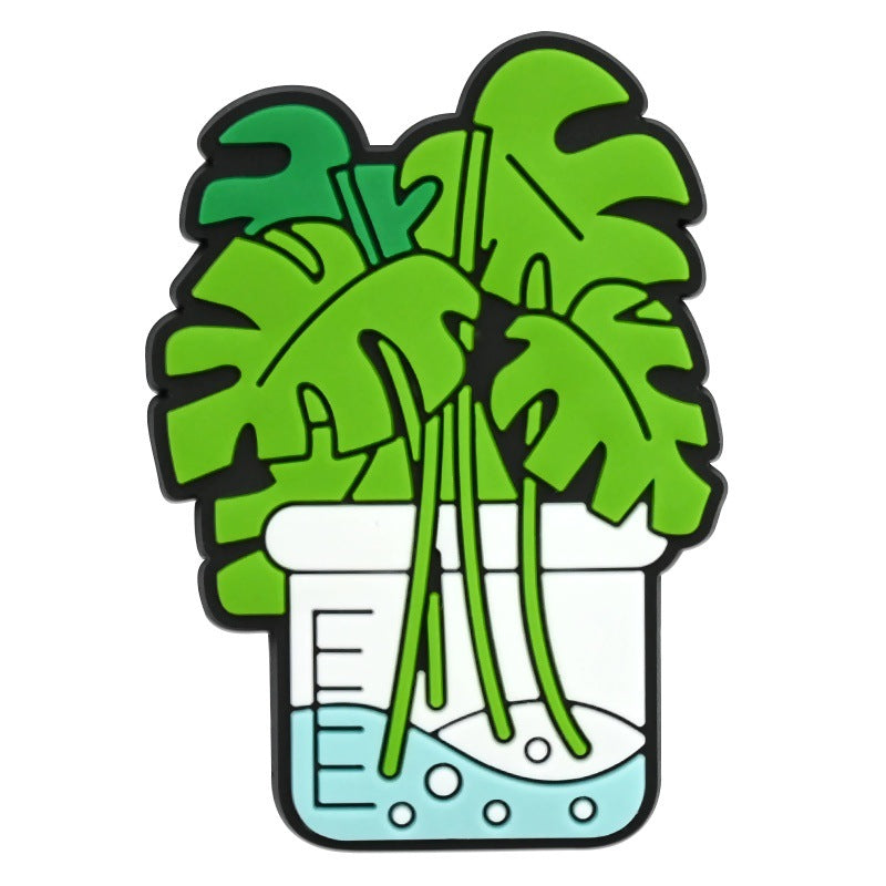 Wholesale  Random 100pcs  floral bouquet series PVC Soft Rubber Shoe Buckle Decoration