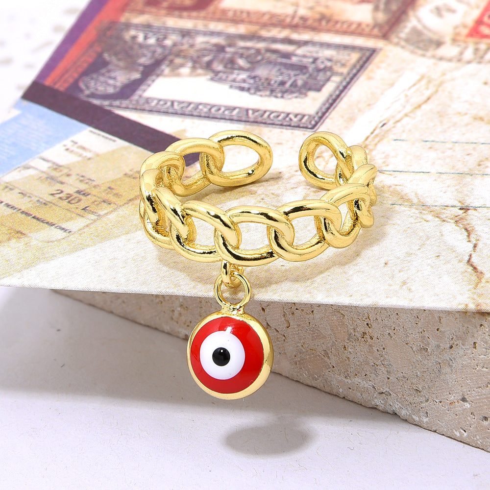 Wholesale Oil-Dripping Demon Eye Ring
