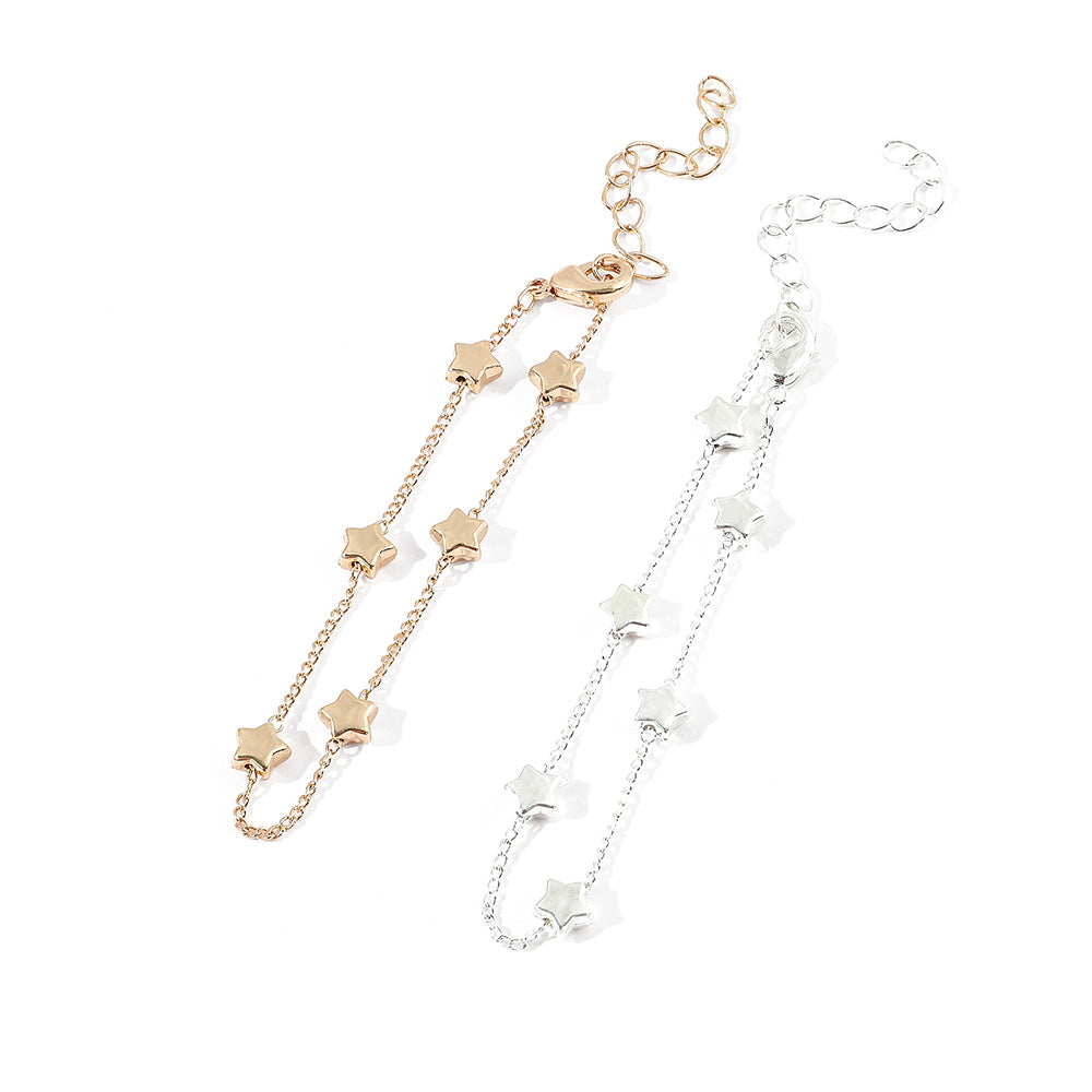 Wholesale Zinc Alloy Five-Pointed Star Bracelet - Fashion Accessory for Couples,  Everyday Wear and Boutique Resale