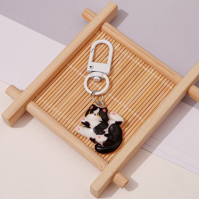 Wholesale Cartoon Cat Resin Keychain Car Key Accessory Party Gift