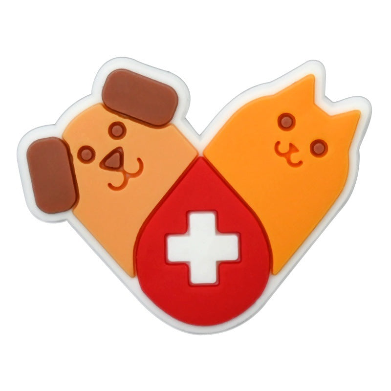 Wholesale Random 100pcs Pet Medical Series PVC Soft Rubber Shoe Buckle Decoration