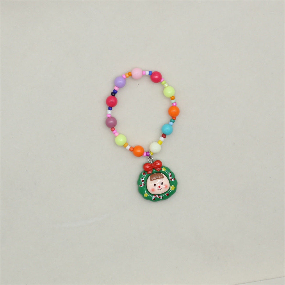 Wholesale Children's Colorful Graffiti Kindergarten Beaded Bracelet