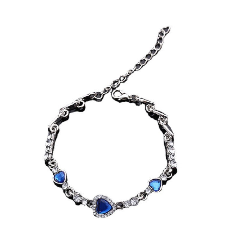 Wholesale Blue Heart Bracelet