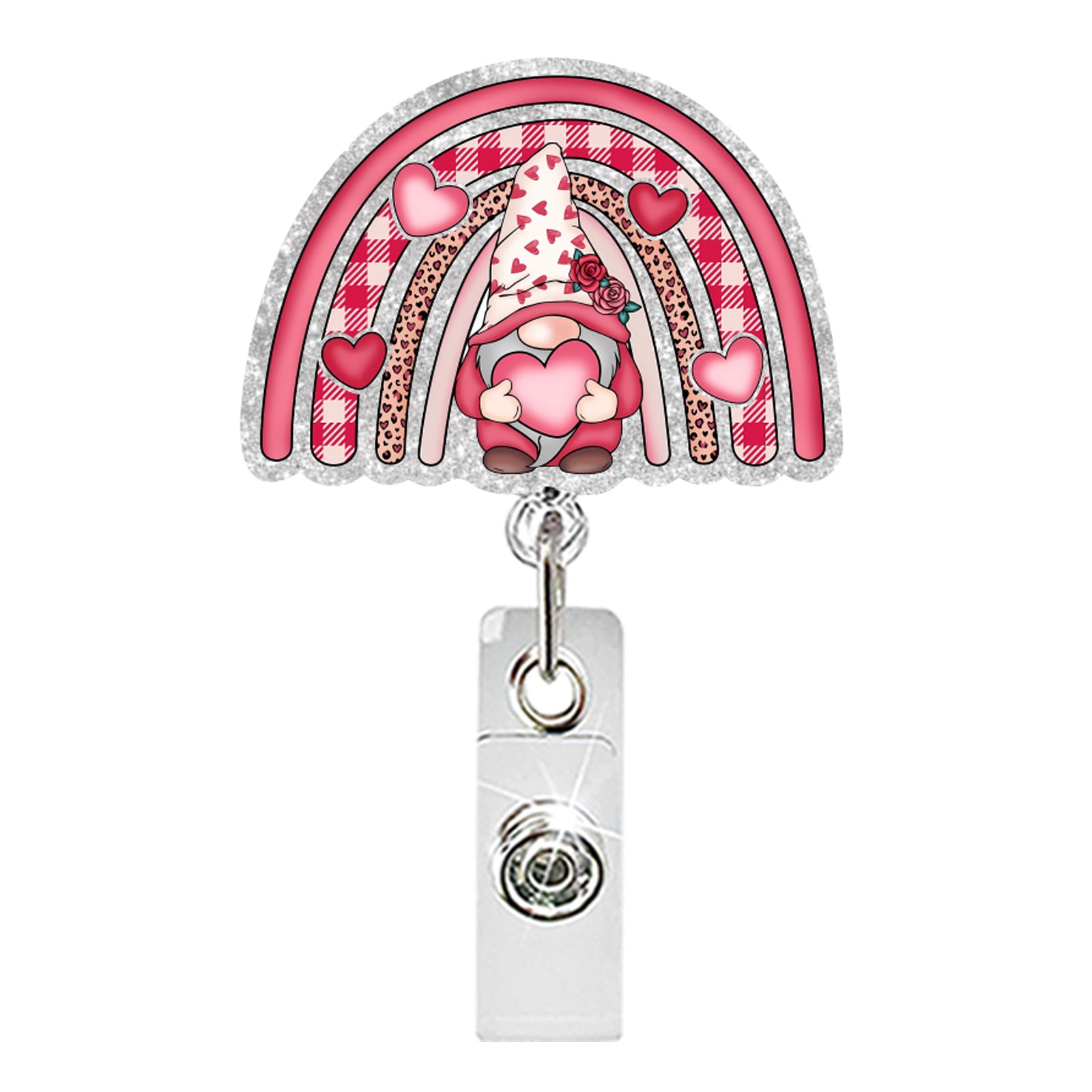 Wholesale Valentine' s Day Acrylic Dwarf LOVE  Badge Reels