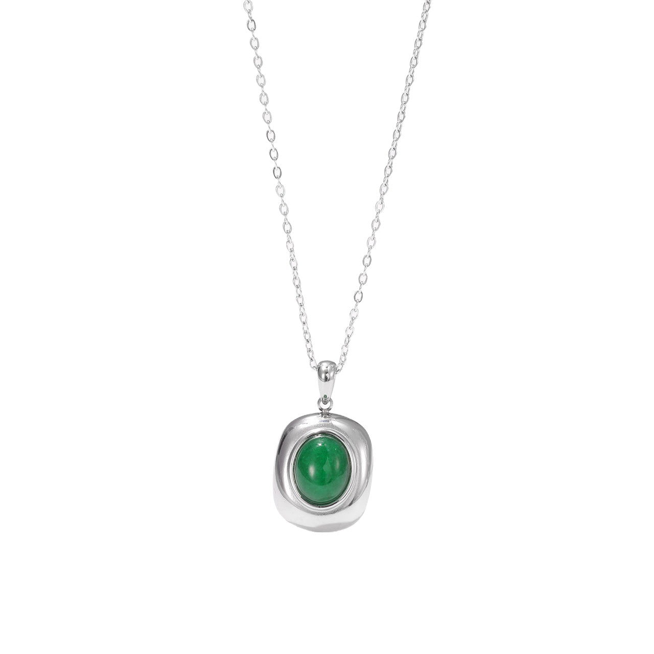 Wholesale Emerald Titanium Steel choker Necklace