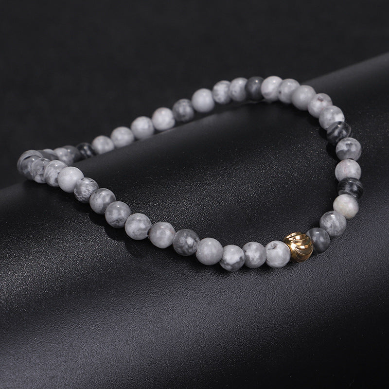 Wholesale elastic stone copper beads bracelet ring