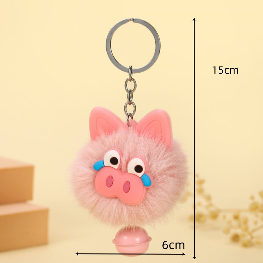 Wholesale Plush cute piggy keychain