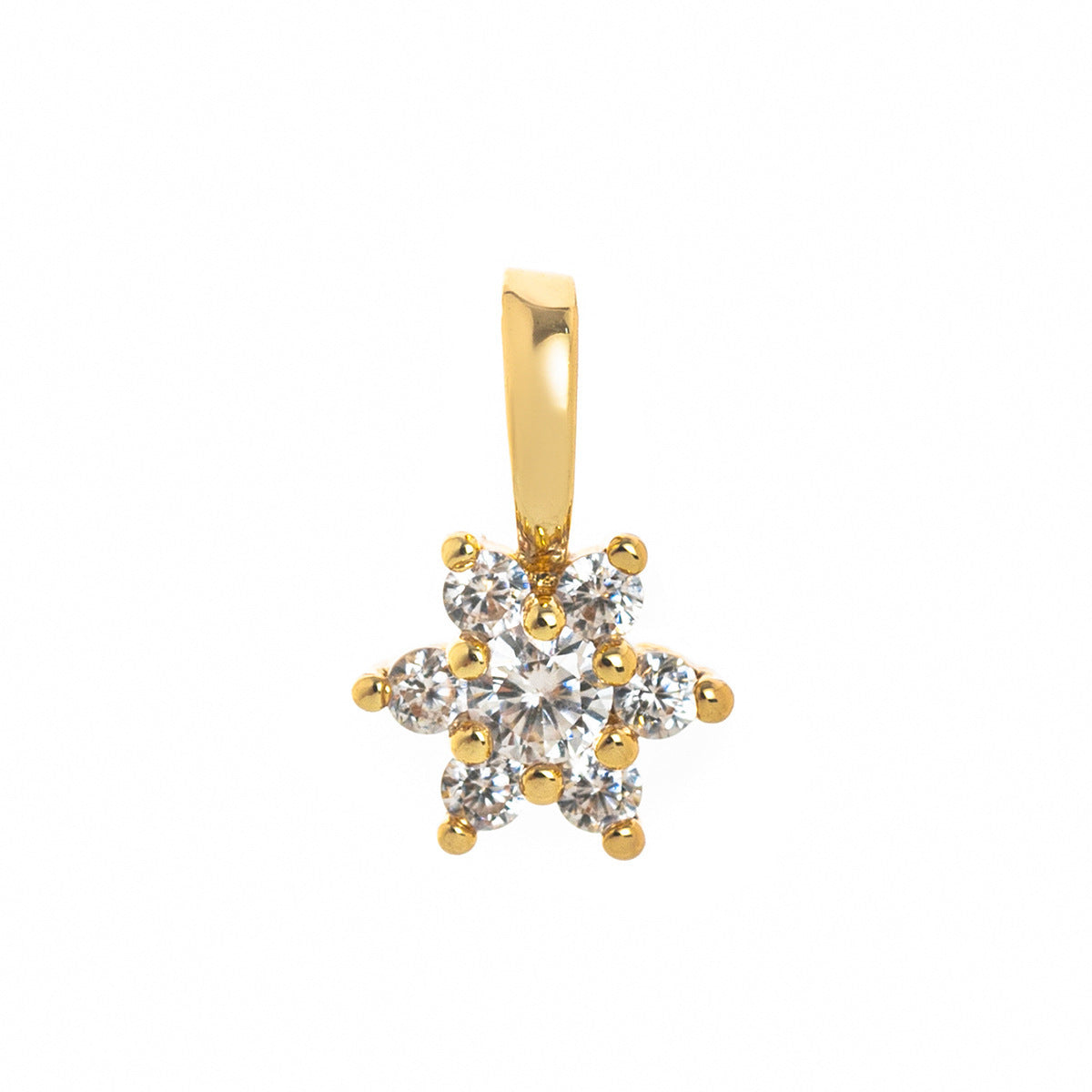 Wholesale Flower-shaped colored zircon pendant