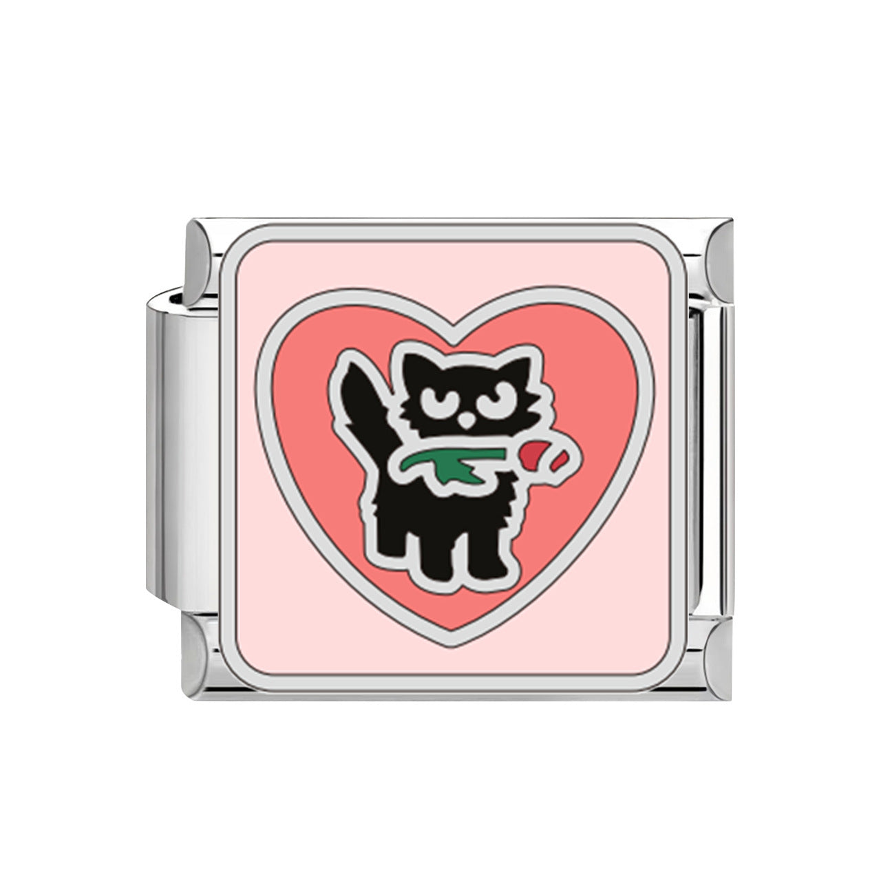 Wholesale 9mm Italian Charm Starter Bracelets DIY square Single Section Creative Stainless Steel Composable Bracelet