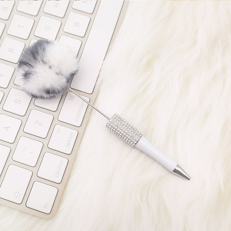 Wholesale Beadable Pens Rhinestone Pom Pom Ball DIY Beaded Pen ACC-PN-CY005