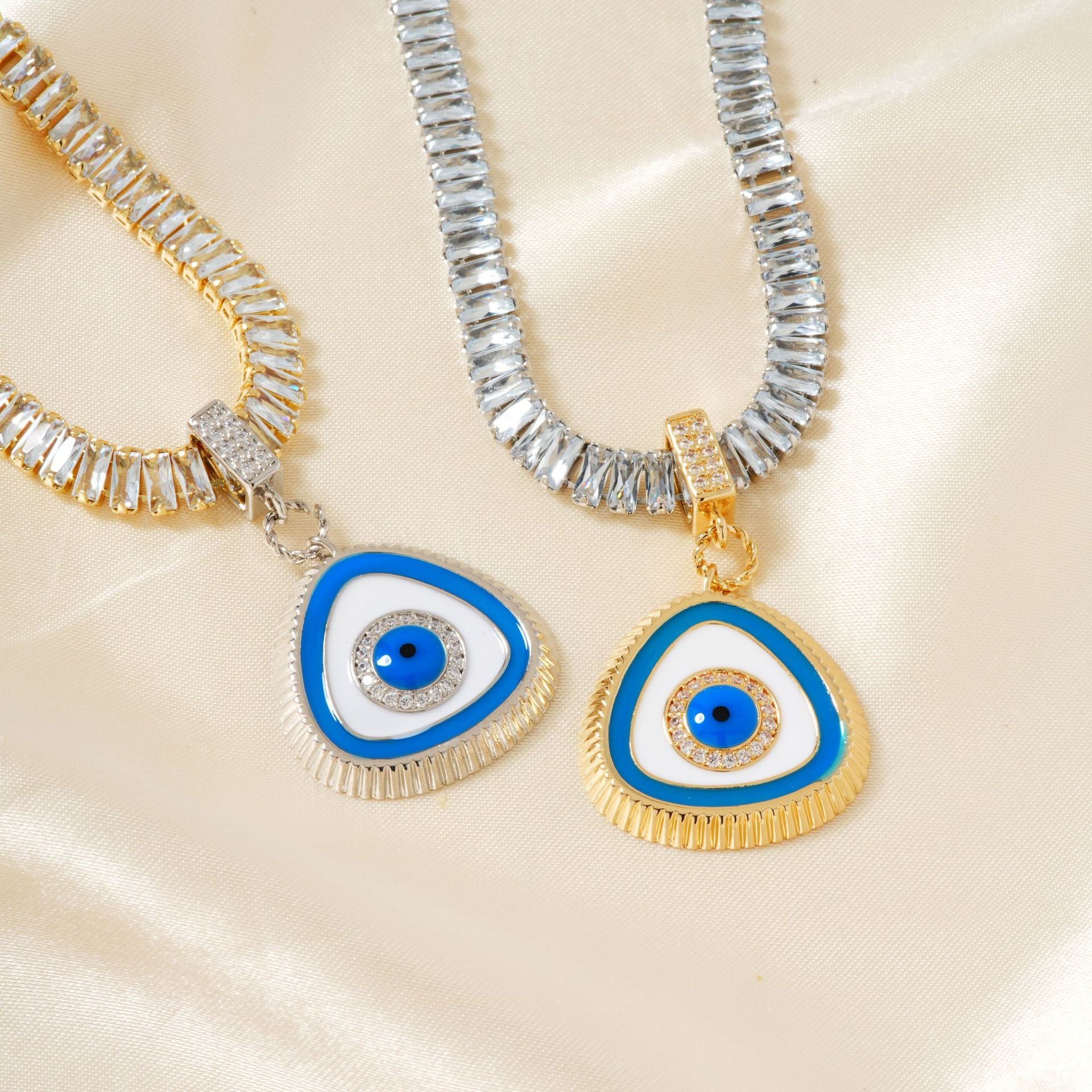 Wholesale  Blue Niche Water Drop Ocean Heart Pendant Necklace