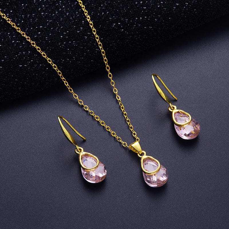 Wholesale  Light Luxury Simple Earrings Design Niche Jewelry suit