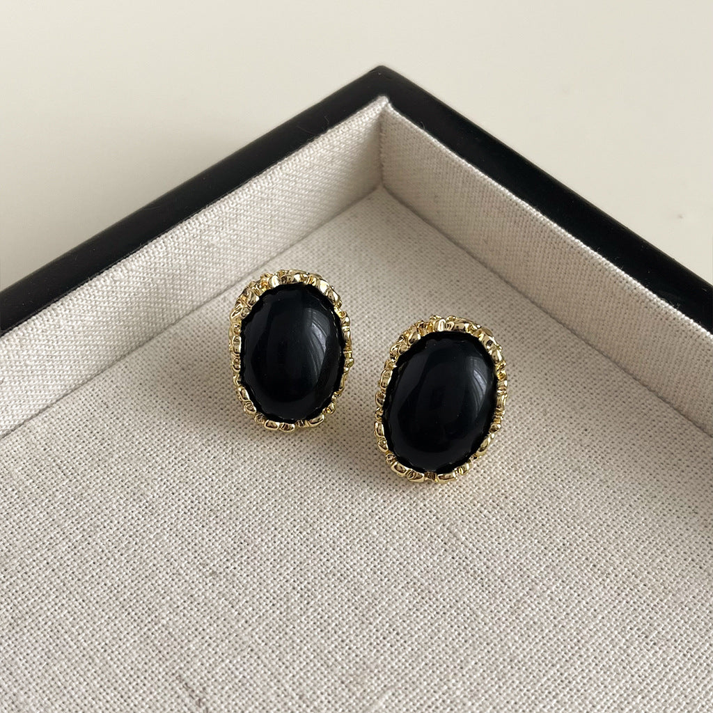 Wholesale  Black Oil Drop Earrings