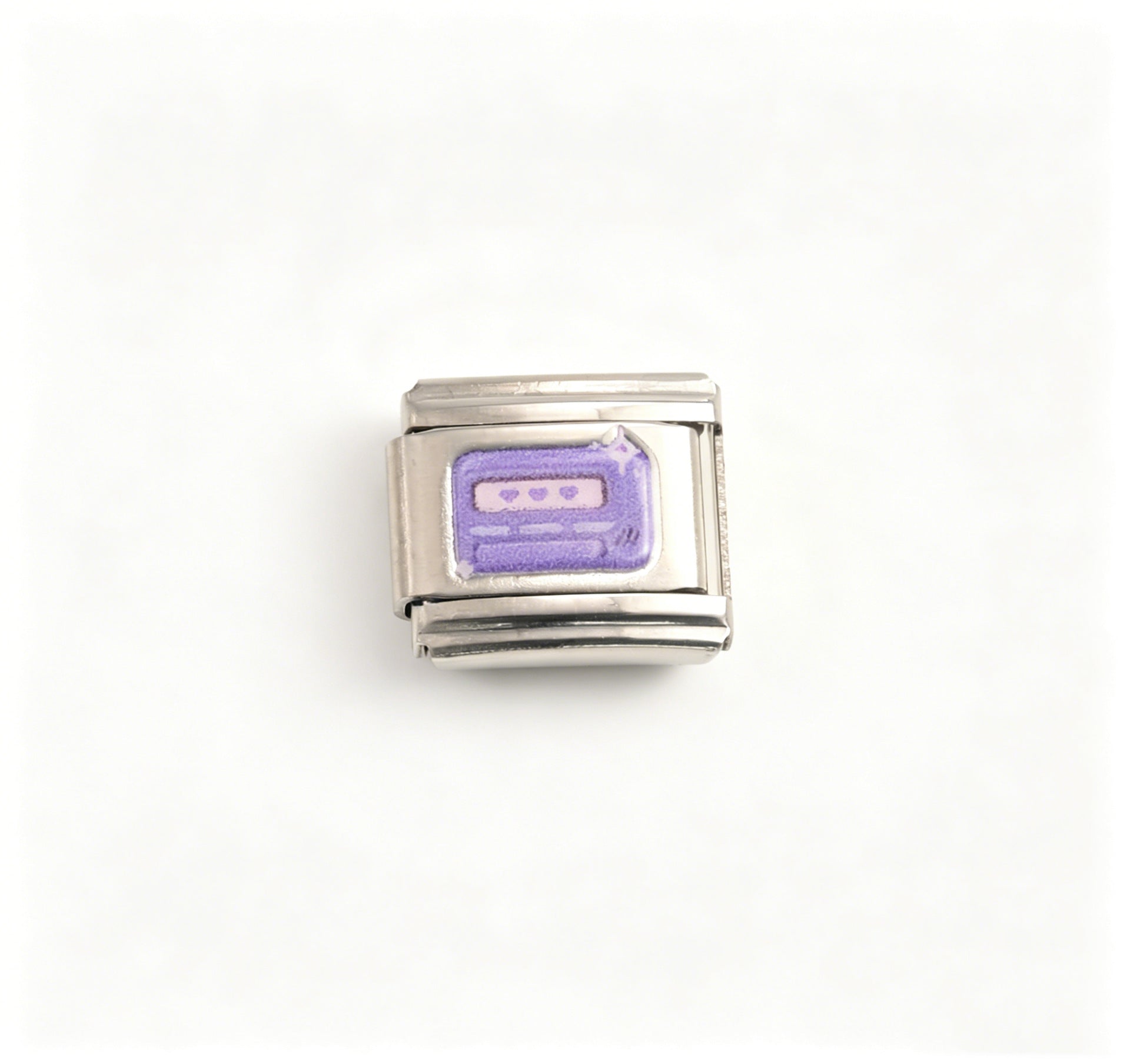 Wholesale Stainless Steel Polished Modular Bracelet with UV Print,  Unisex Everyday Jewelry Accessory