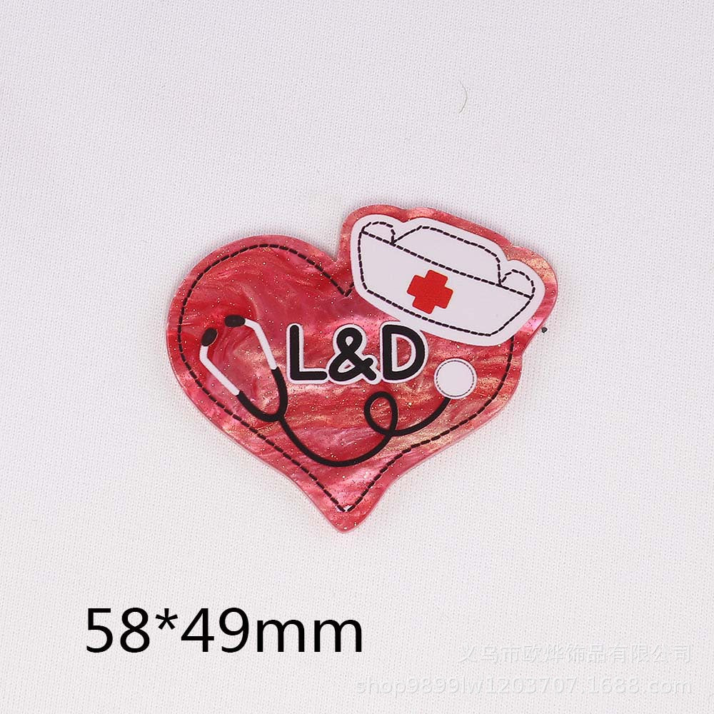 Wholesale 10PCS DIY Acrylic Loose Powder Cartoon Organ Medical Heart Bag  Flatback