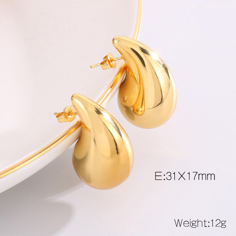 Wholesale Water Drop Earrings Stainless Steel Earrings Hollow Earrings ACC-ES-KaLun003