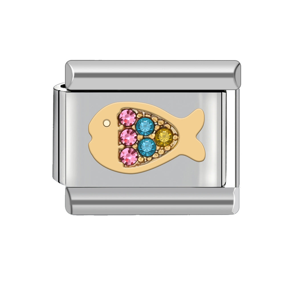 Wholesale Italian Charm Bracelet 9mm DIY Splicing Cute Creative Stainless Steel Composable Bracelet