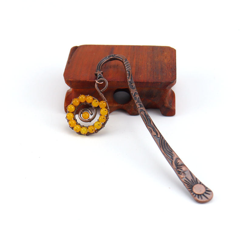 Wholesale Natural Stone Colorful Crystal Beads Conch Tree of Life Bookmark ACC-BM-HanX005