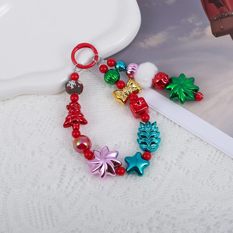 Wholesale Christmas beaded  keychain