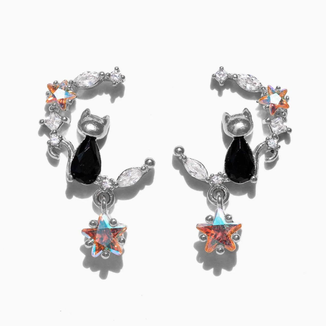 Wholesale Halloween Black Cat Pumpkin Skull Head Earrings