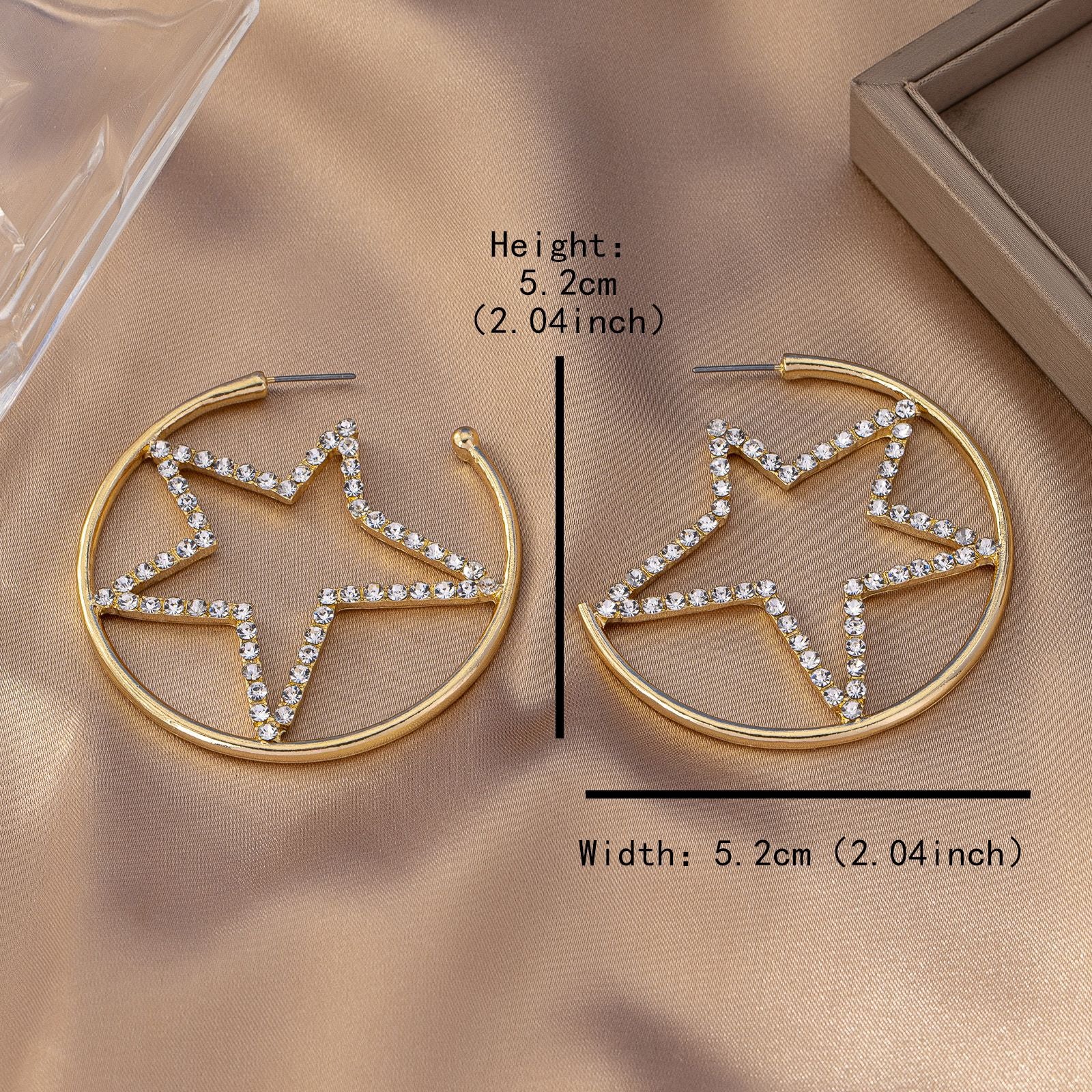 Wholesale Star rhinestone earrings