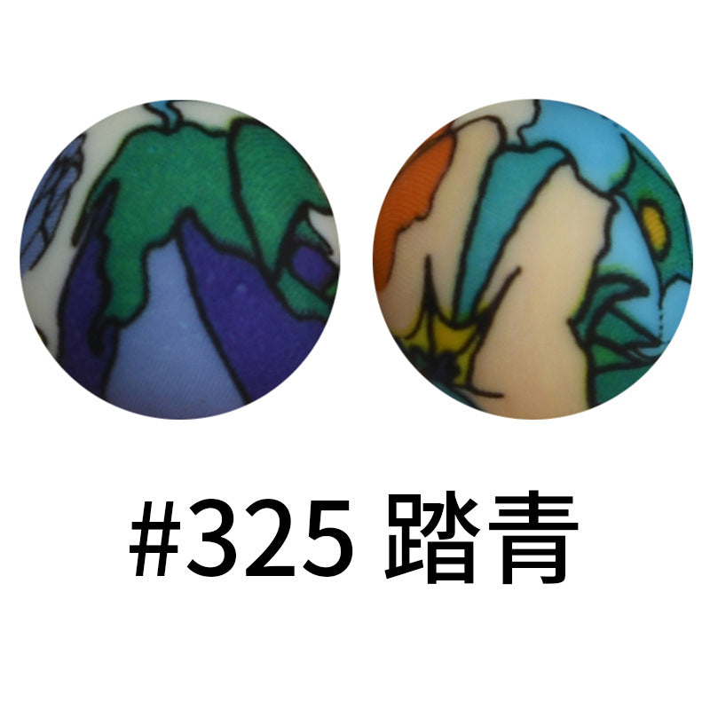 Wholesale 50pcs 15mm Western Style Leopard Skull Color Aztec Printed Silicone Balls Beads ACC-BDS-HeSheng004