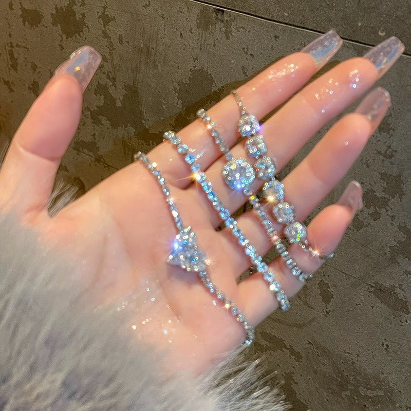 Wholesale Super Shiny Love Zircon Bracelet