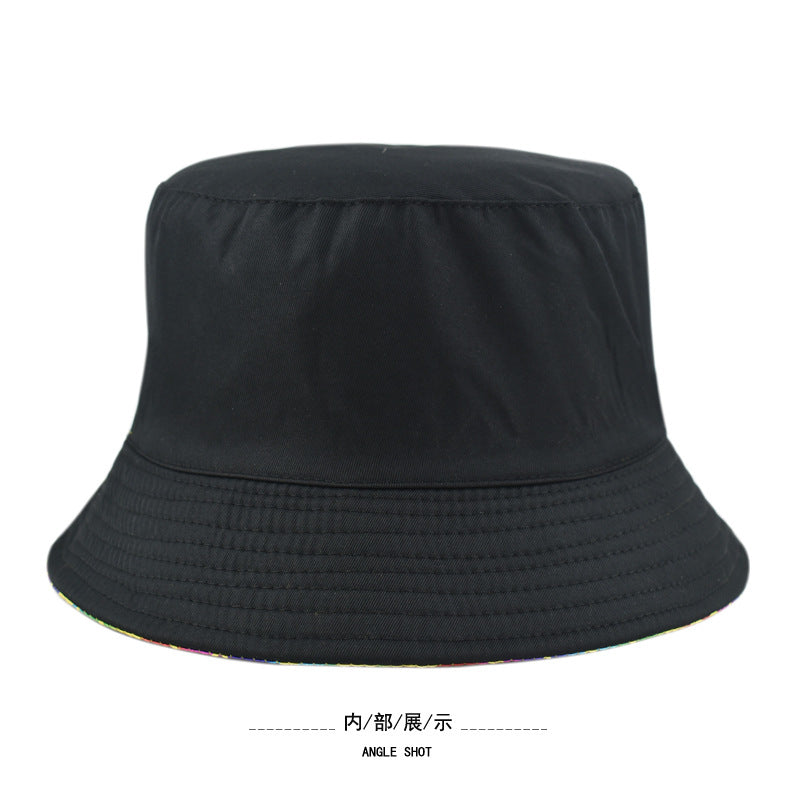 Wholesale  Fashion Rainbow Colorful Gold and Silver Fish Scale Basin Hat