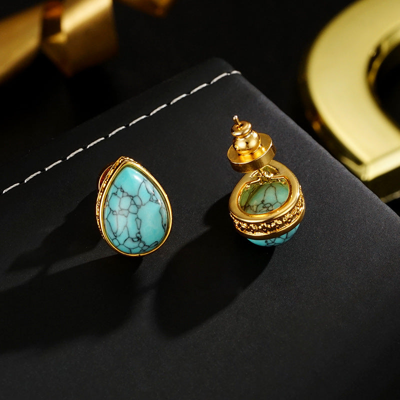 Wholesale  Drop Stone Inlaid Earrings Light Luxury Earrings