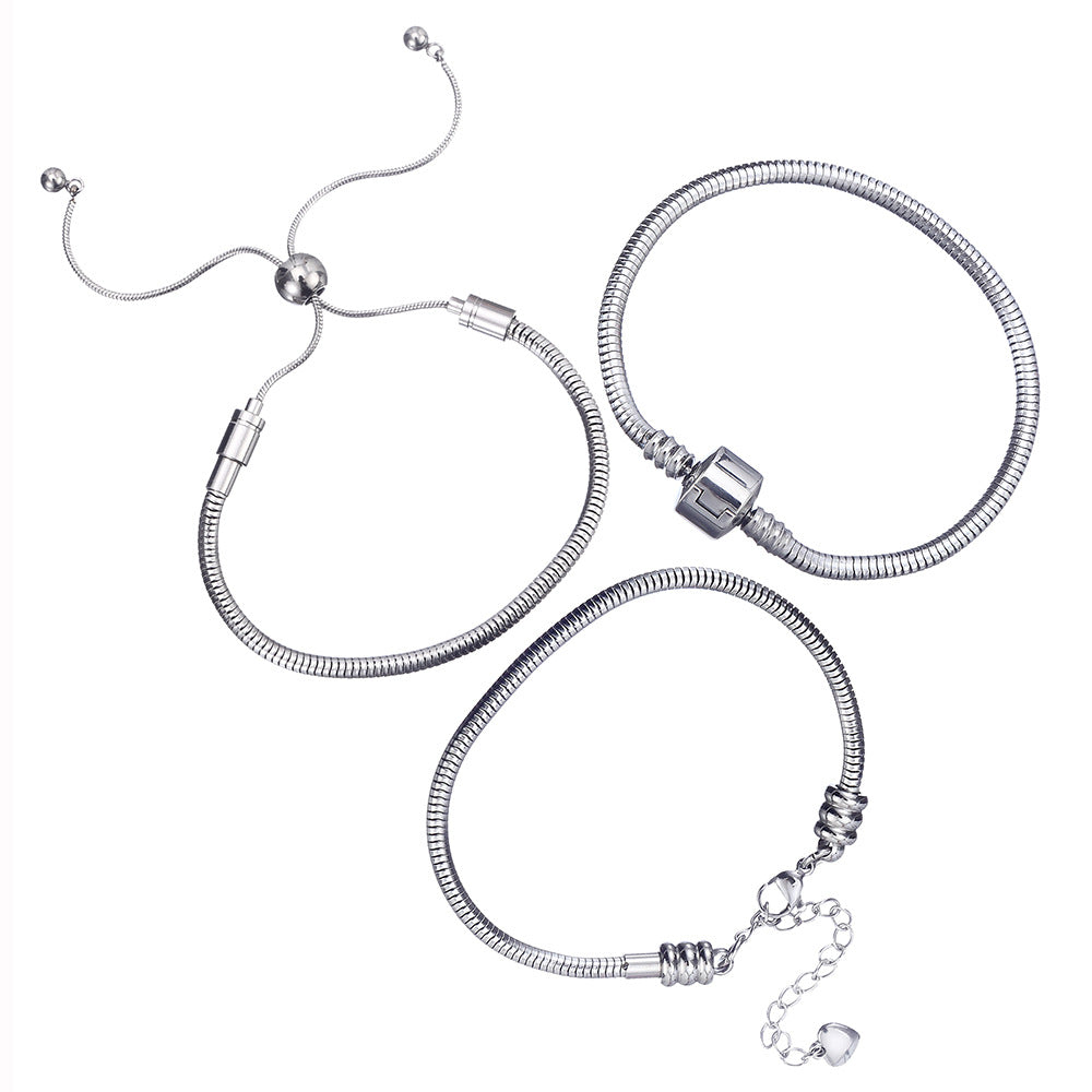 Wholesale Stainless steel waterproof snake bone bracelet